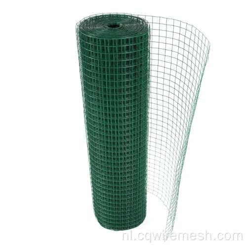 Mesh 25x25 mm groen vinyl gecoate gelaste draadgaas